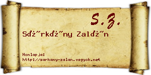 Sárkány Zalán névjegykártya